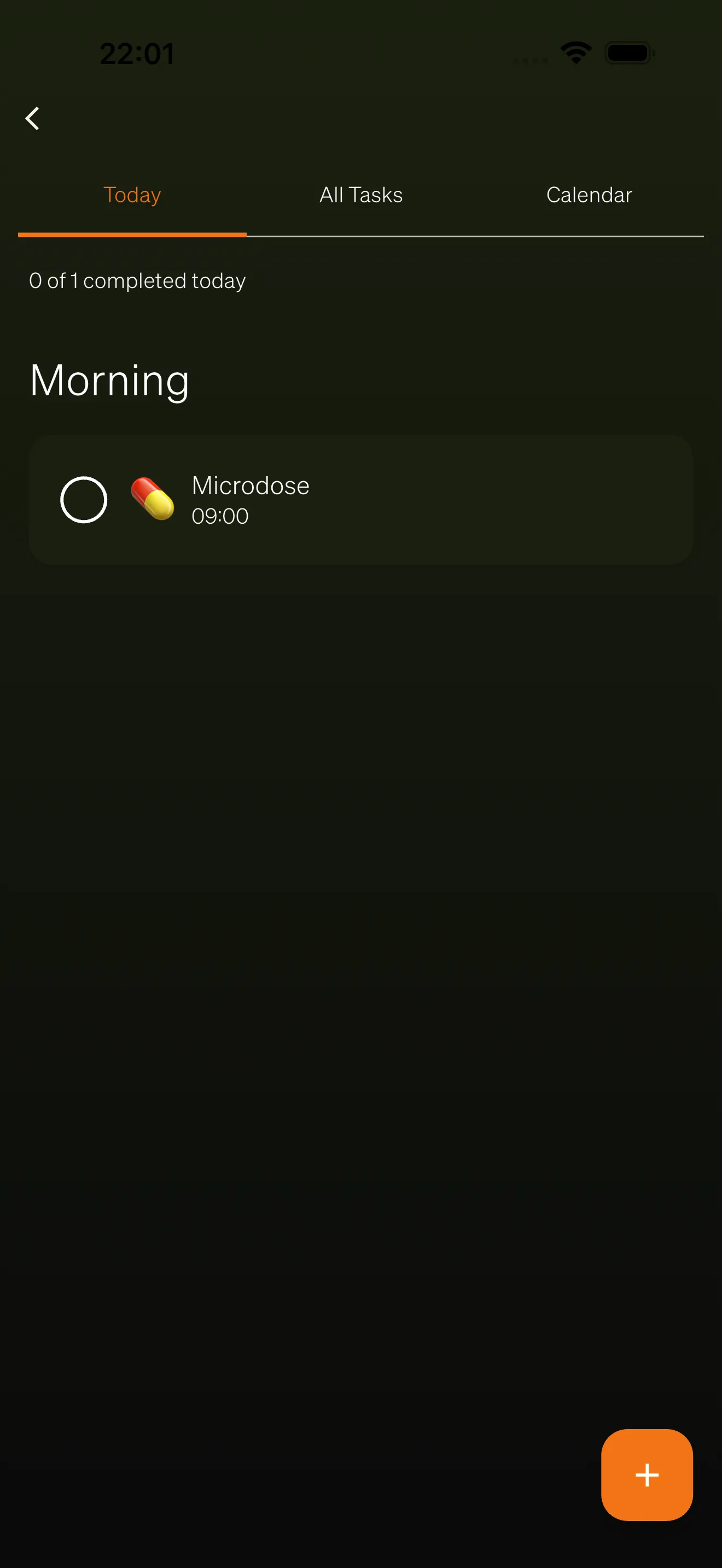 The Routines Today tab showing routines grouped by time of day with completion controls.